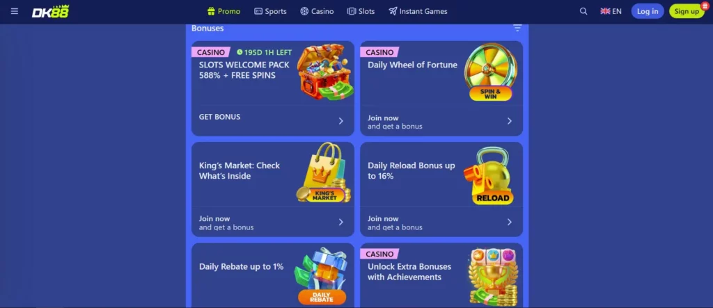 DK88 Casino Bonuses and Promotions
