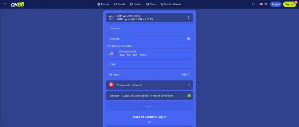Why Register at DK88 Casino Today