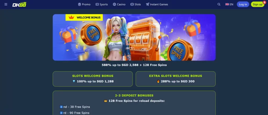 Welcome Bonus up to SGD 1,288 + 88 Free Spins